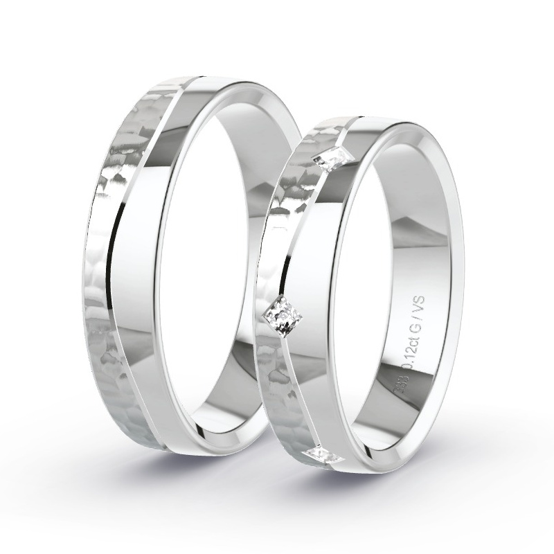 Alianzas Oro blanco - 0.15 kt Diamantes - Modelo N°1679 Alianzas Oro blanco - 0.15 kt Diamantes - Modelo N°1679