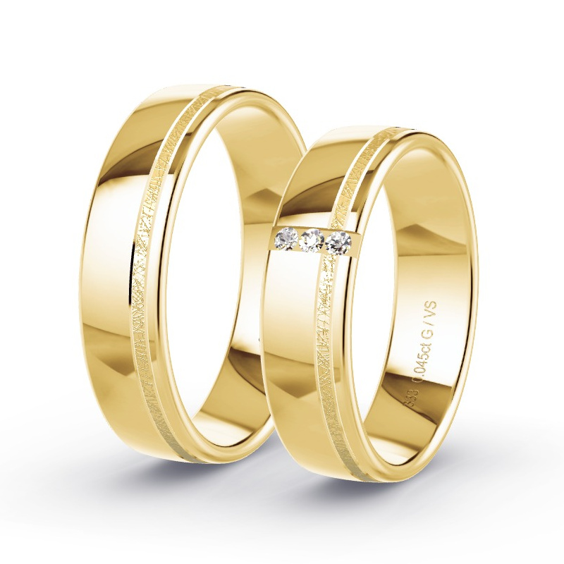 Alianzas Oro amarillo - 0.045 kt Diamantes - Modelo N°1680 Alianzas Oro amarillo - 0.045 kt Diamantes - Modelo N°1680