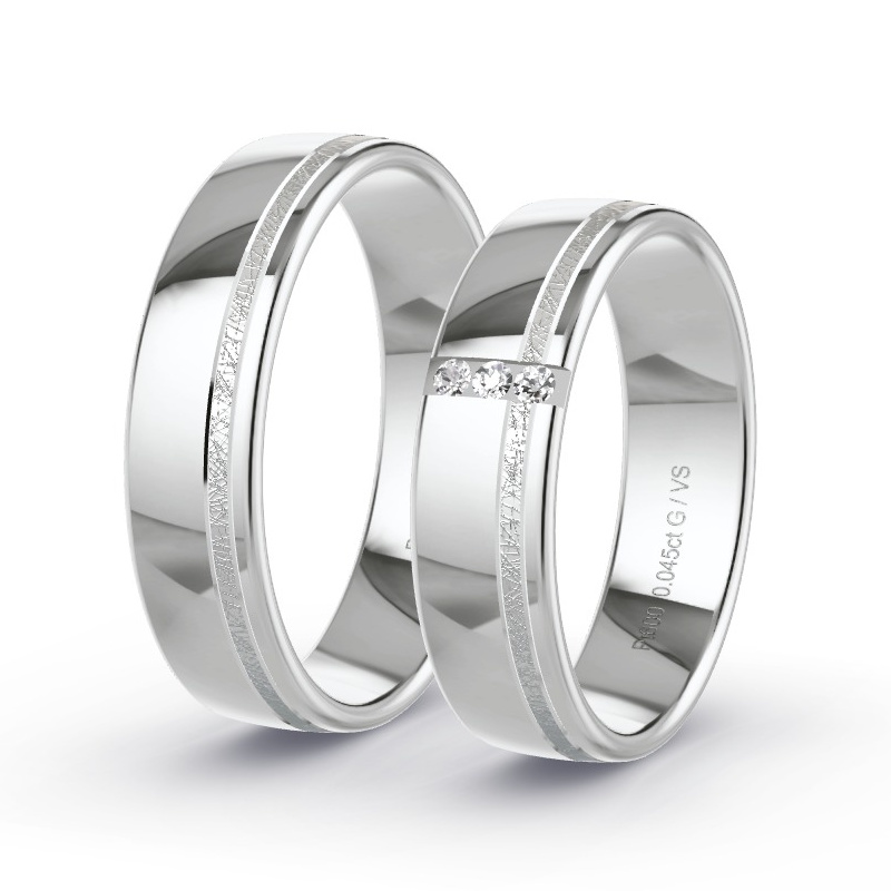 Alianzas Platino - 0.045 kt Diamantes - Modelo N°1680 Alianzas Platino - 0.045 kt Diamantes - Modelo N°1680