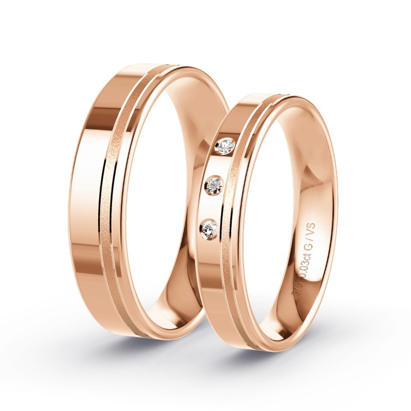 Alianzas Oro rosa - 0.03 kt Diamantes - Modelo N°1681 Alianzas Oro rosa - 0.03 kt Diamantes - Modelo N°1681