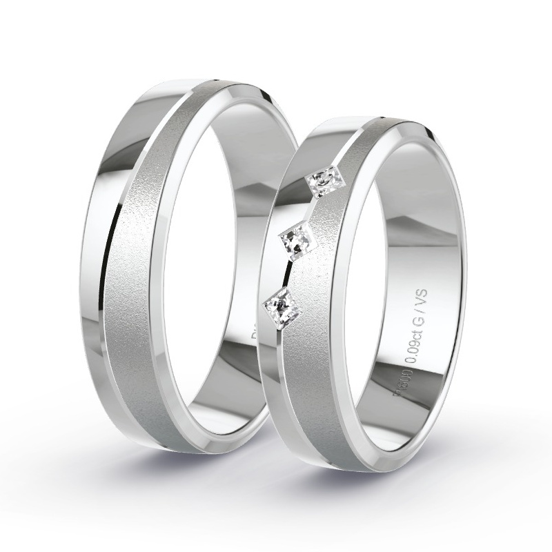 Alianzas Platino - 0.09 kt Diamantes - Modelo N°1682 Alianzas Platino - 0.09 kt Diamantes - Modelo N°1682