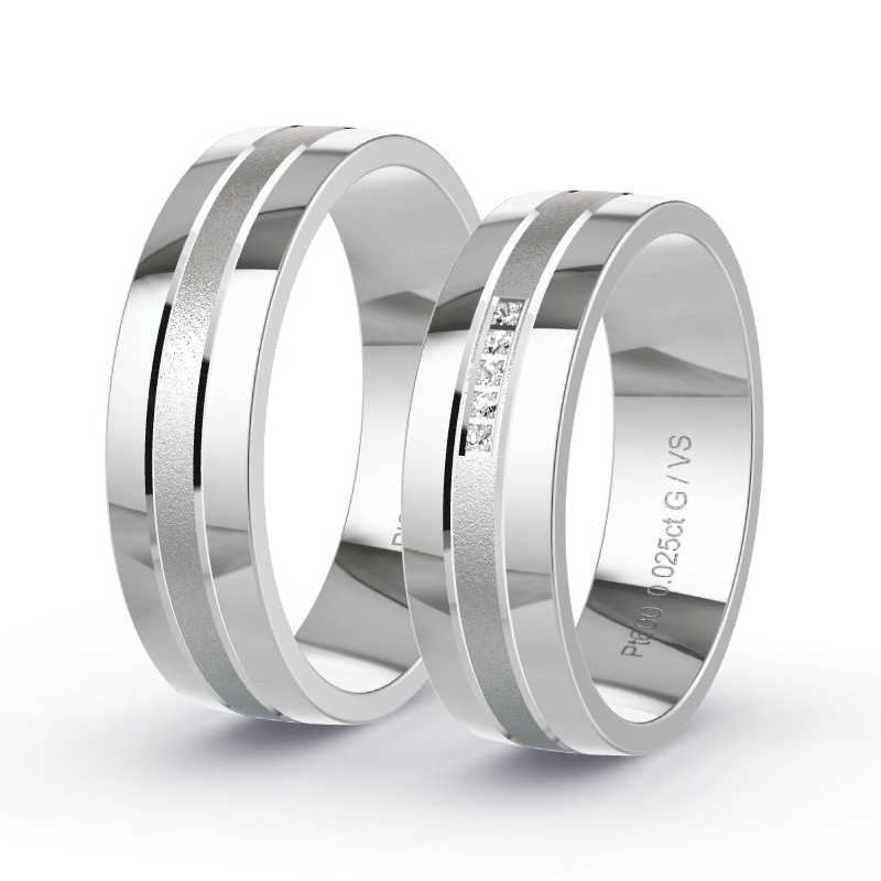 Alianzas Platino - 0.025 kt Diamantes - Modelo N°1684 Alianzas Platino - 0.025 kt Diamantes - Modelo N°1684