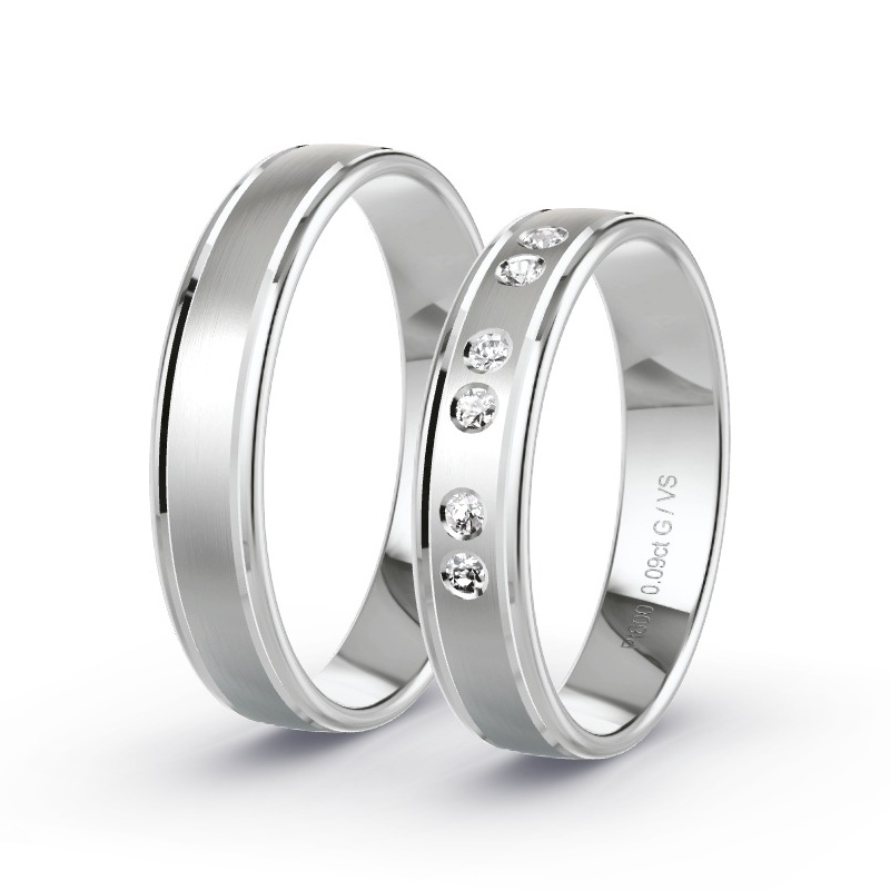 Alianzas Platino - 0.09 kt Diamantes - Modelo N°1685 Alianzas Platino - 0.09 kt Diamantes - Modelo N°1685