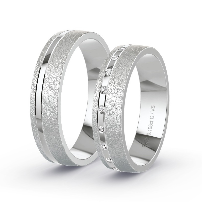 Alianzas Platino - 0.105 kt Diamantes - Modelo N°1687 Alianzas Platino - 0.105 kt Diamantes - Modelo N°1687