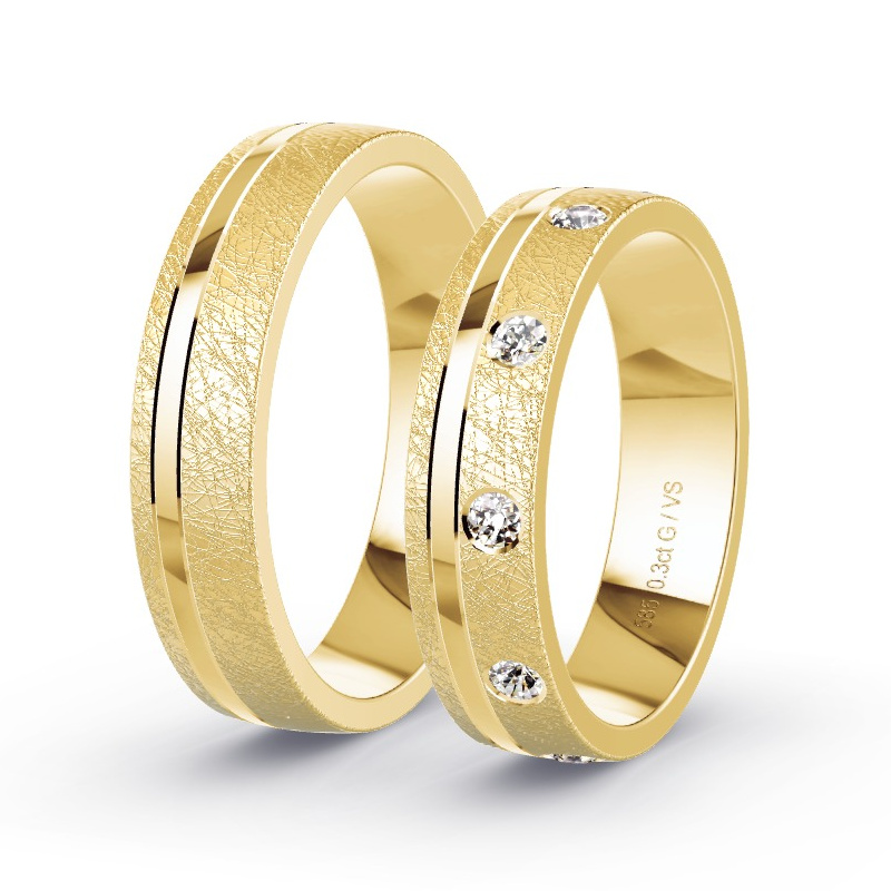 Alianzas Oro amarillo - 0.30 kt Diamantes - Modelo N°1688 Alianzas Oro amarillo - 0.30 kt Diamantes - Modelo N°1688