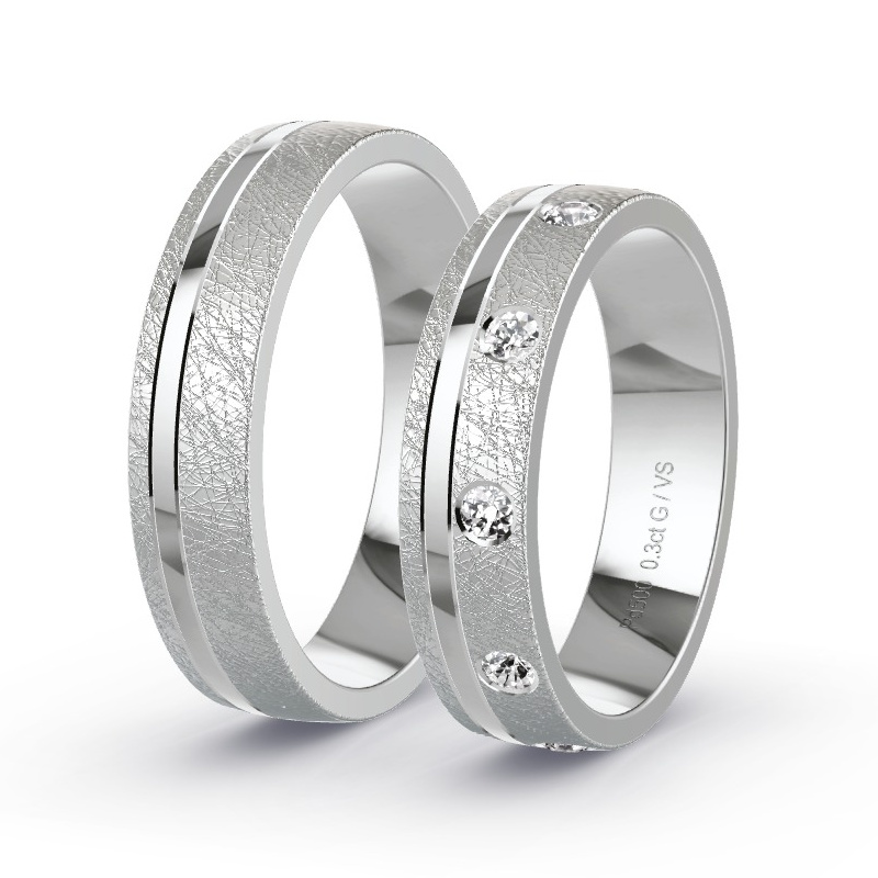 Alianzas Paladio - 0.30 kt Diamantes - Modelo N°1688 Alianzas Paladio - 0.30 kt Diamantes - Modelo N°1688