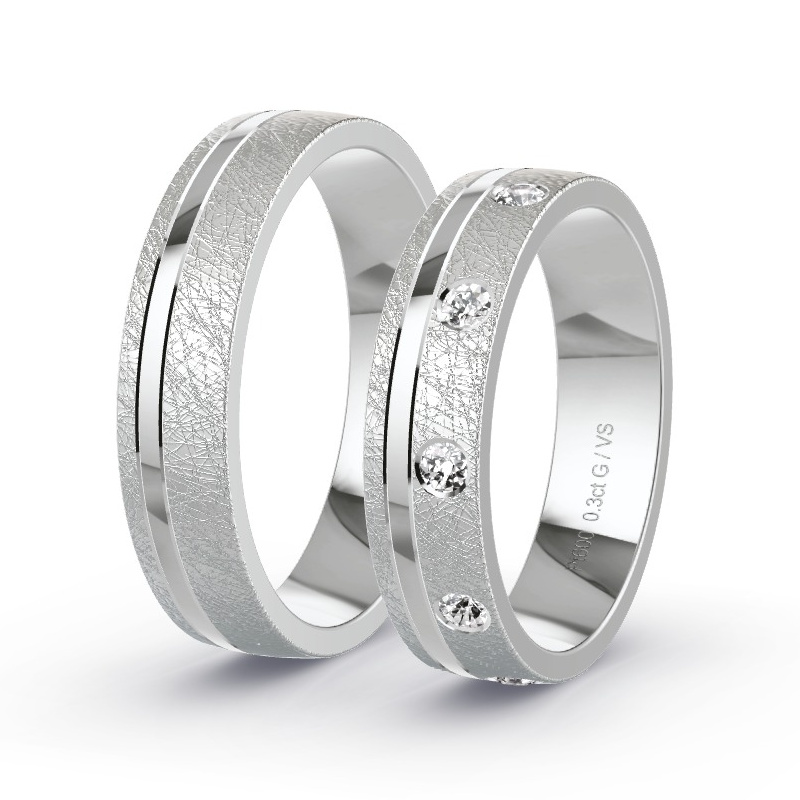 Alianzas Platino - 0.30 kt Diamantes - Modelo N°1688 Alianzas Platino - 0.30 kt Diamantes - Modelo N°1688