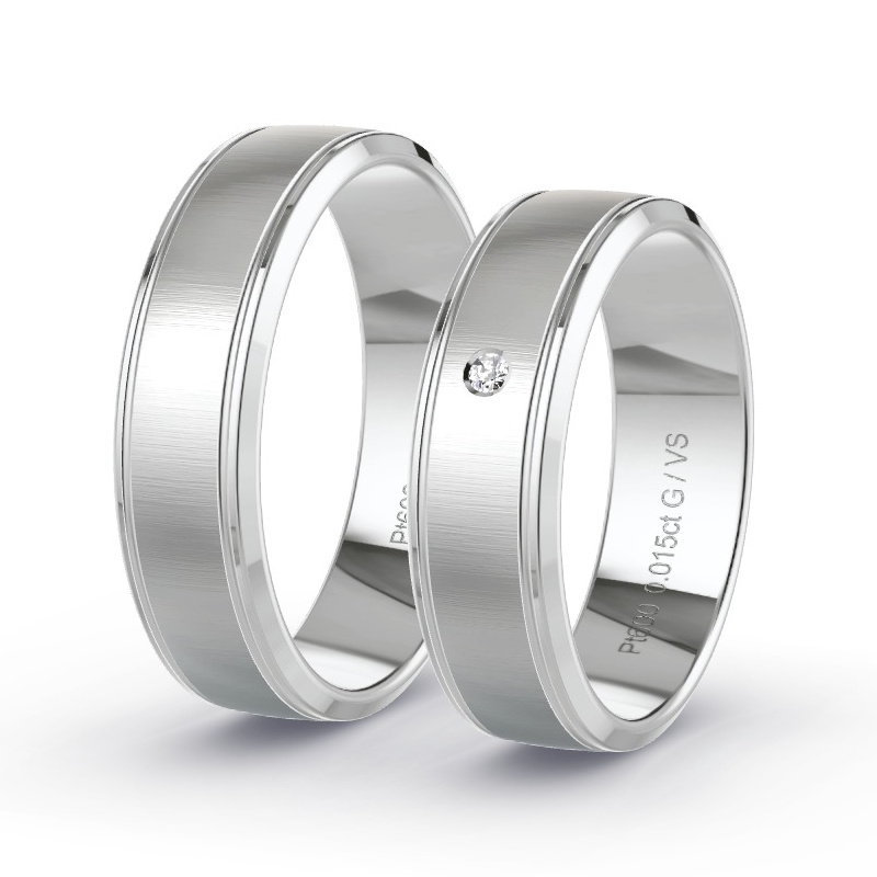 Alianzas Platino - 0.015 kt Diamantes - Modelo N°1689 Alianzas Platino - 0.015 kt Diamantes - Modelo N°1689