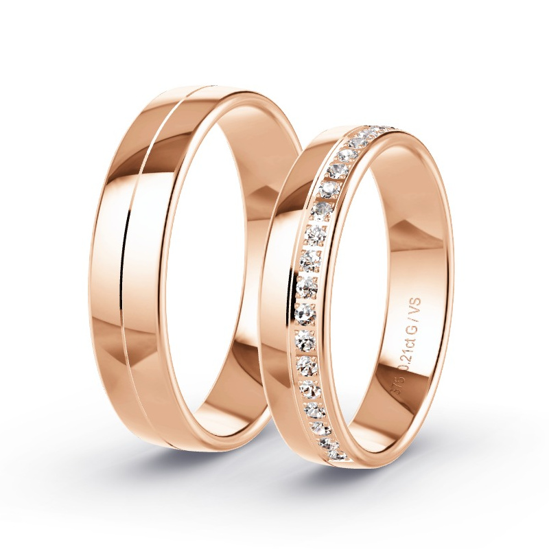 Alianzas Oro rosa - 0.21 kt Diamantes - Modelo N°1690 Alianzas Oro rosa - 0.21 kt Diamantes - Modelo N°1690