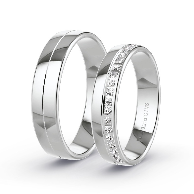 Alianzas Platino - 0.21 kt Diamantes - Modelo N°1690 Alianzas Platino - 0.21 kt Diamantes - Modelo N°1690