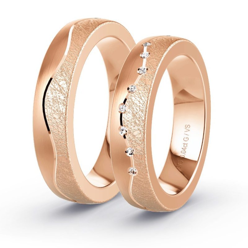Alianzas Oro rosa - 0.04 kt Diamantes - Modelo N°1691 Alianzas Oro rosa - 0.04 kt Diamantes - Modelo N°1691