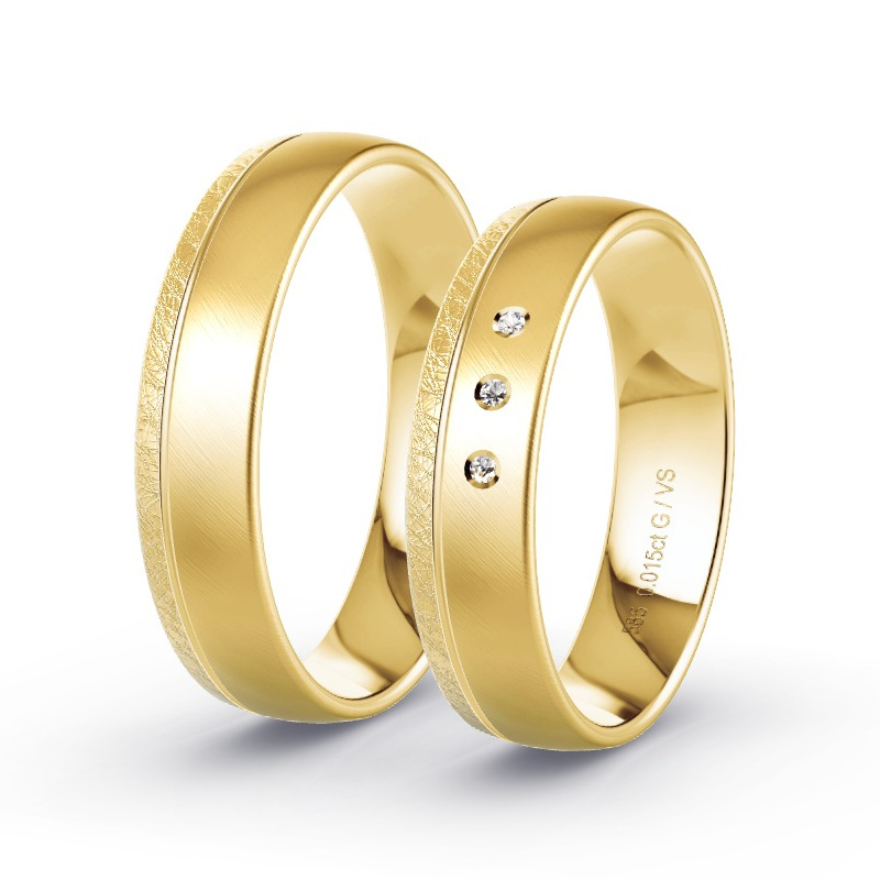 Alianzas Oro amarillo - 0.015 kt Diamantes - Modelo N°1692 Alianzas Oro amarillo - 0.015 kt Diamantes - Modelo N°1692