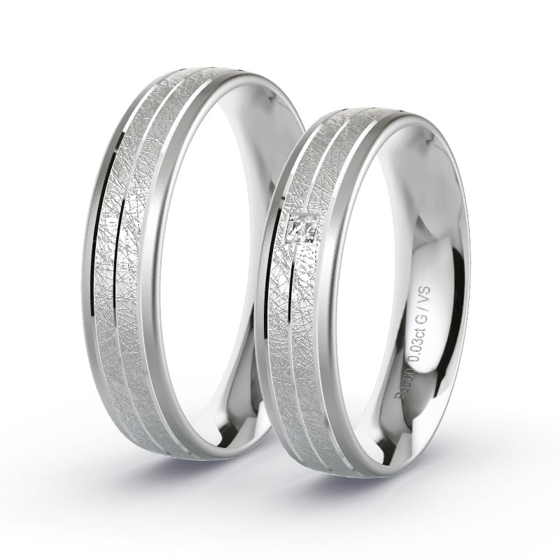 Alianzas Paladio - 0.03 kt Diamantes - Modelo N°1693