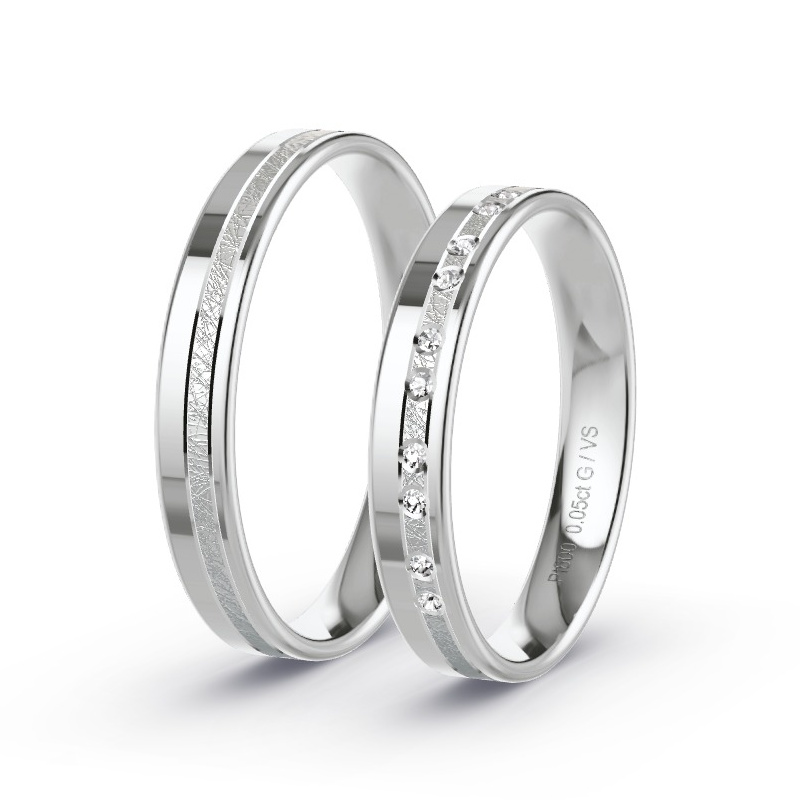 Alianzas Platino - 0.07 kt Diamantes - Modelo N°1694 Alianzas Platino - 0.07 kt Diamantes - Modelo N°1694