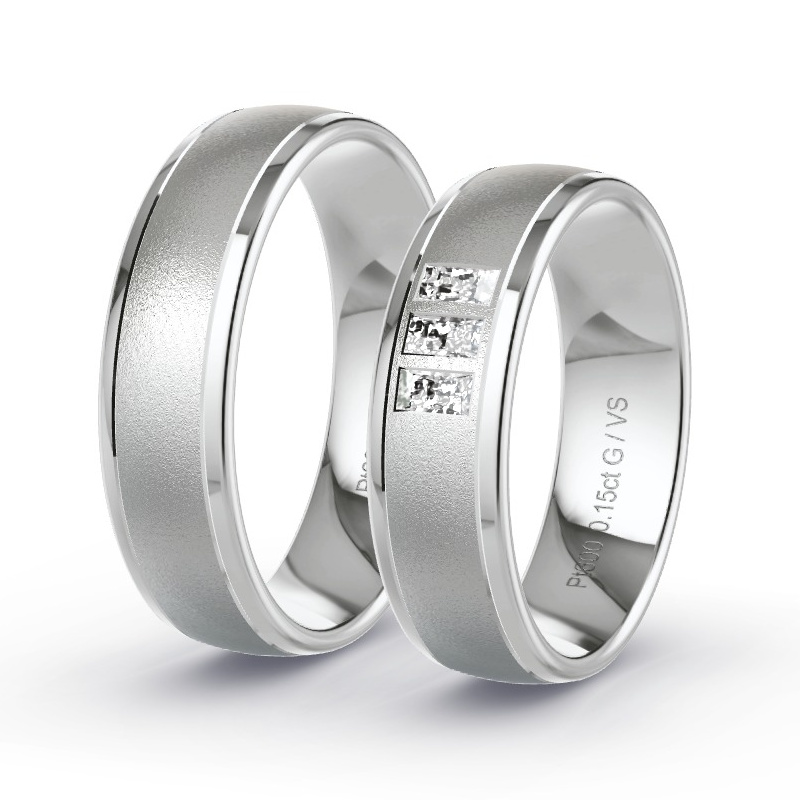 Alianzas Platino - 0.15 kt Diamantes - Modelo N°1695 Alianzas Platino - 0.15 kt Diamantes - Modelo N°1695