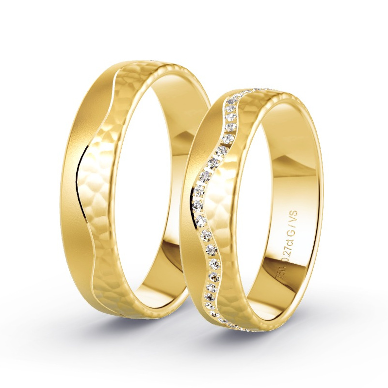 Alianzas Oro amarillo - 0.28 kt Diamantes - Modelo N°1696