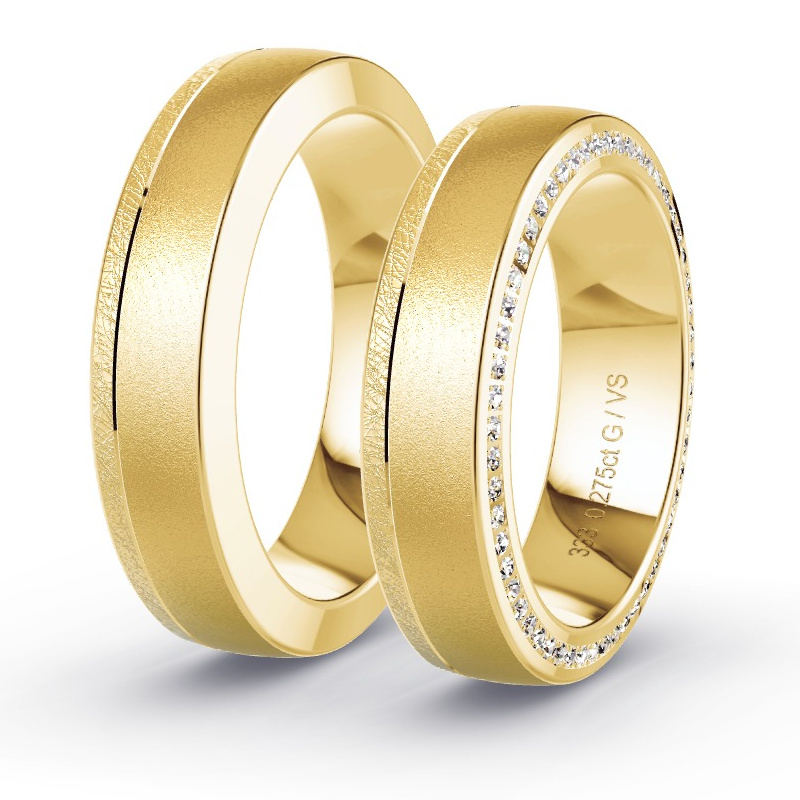 Alianzas Oro amarillo - 0.275 kt Diamantes - Modelo N°1697 Alianzas Oro amarillo - 0.275 kt Diamantes - Modelo N°1697
