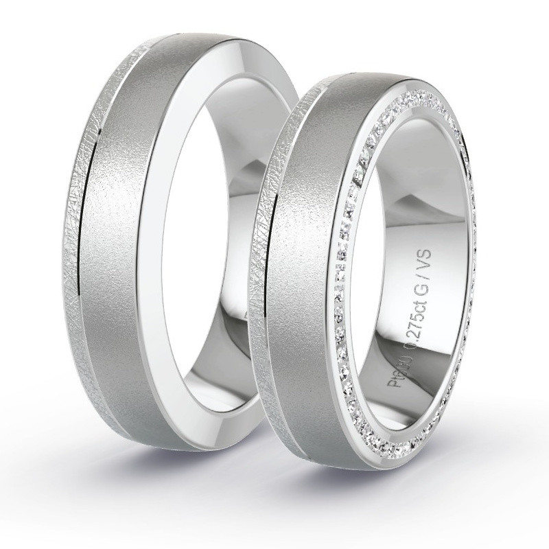 Alianzas Platino - 0.275 kt Diamantes - Modelo N°1697 Alianzas Platino - 0.275 kt Diamantes - Modelo N°1697