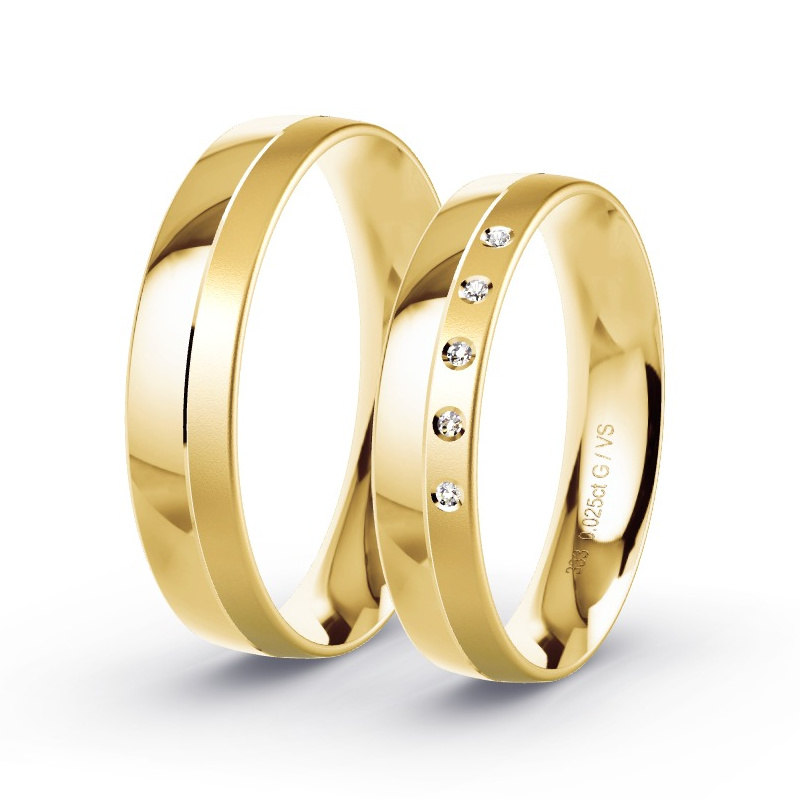 Alianzas Oro amarillo - 0.025 kt Diamantes - Modelo N°1698 Alianzas Oro amarillo - 0.025 kt Diamantes - Modelo N°1698