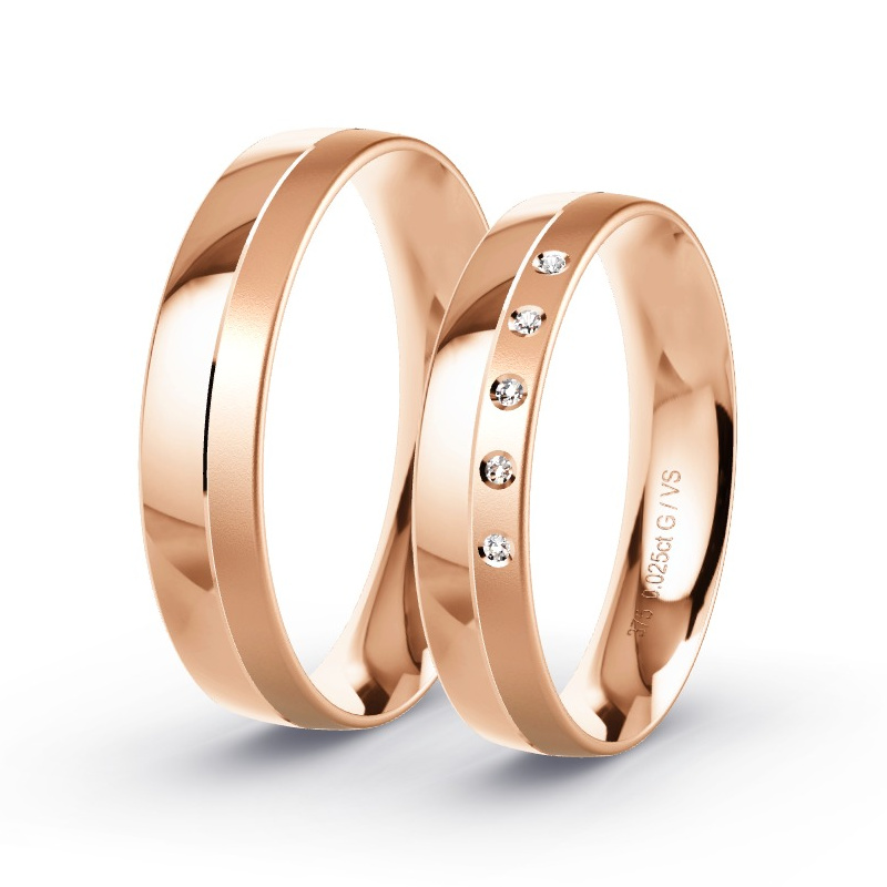 Alianzas Oro rosa - 0.025 kt Diamantes - Modelo N°1698 Alianzas Oro rosa - 0.025 kt Diamantes - Modelo N°1698