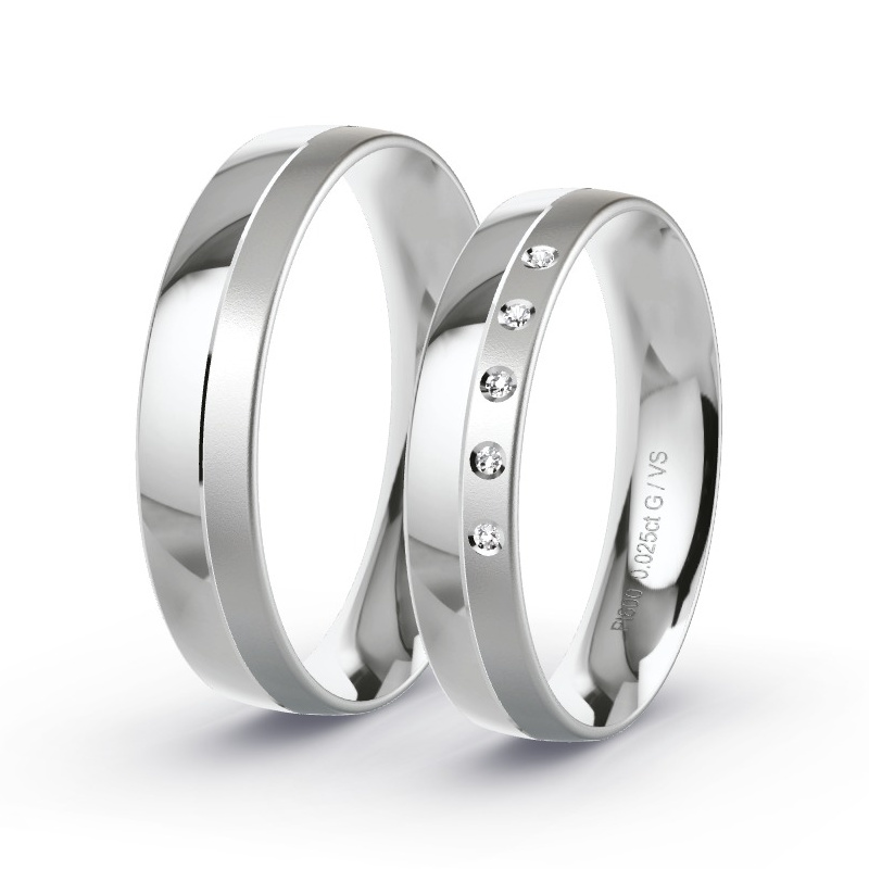 Alianzas Platino - 0.025 kt Diamantes - Modelo N°1698 Alianzas Platino - 0.025 kt Diamantes - Modelo N°1698