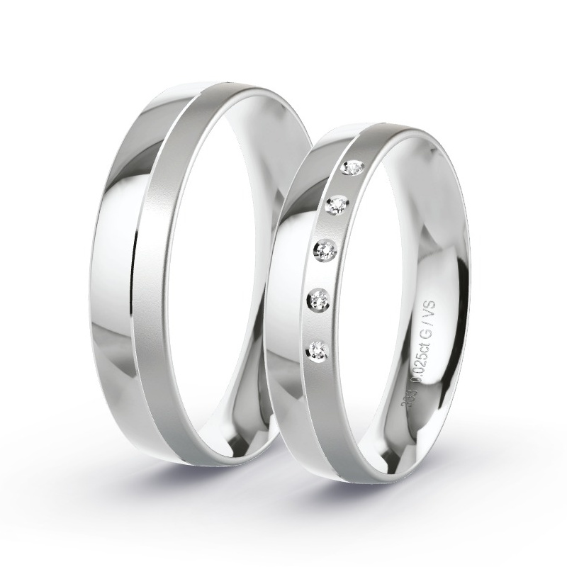 Alianzas Oro blanco - 0.025 kt Diamantes - Modelo N°1698 Alianzas Oro blanco - 0.025 kt Diamantes - Modelo N°1698