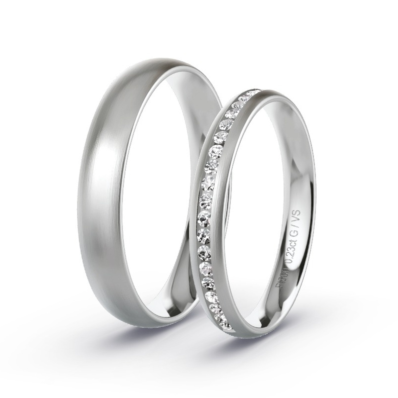 Alianzas Platino - 0.22 kt Diamantes - Modelo N°1702 Alianzas Platino - 0.22 kt Diamantes - Modelo N°1702