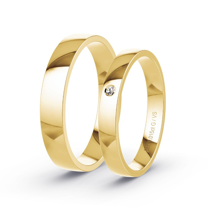 Alianzas Oro amarillo - 0.015 kt Diamantes - Modelo N°1703 Alianzas Oro amarillo - 0.015 kt Diamantes - Modelo N°1703