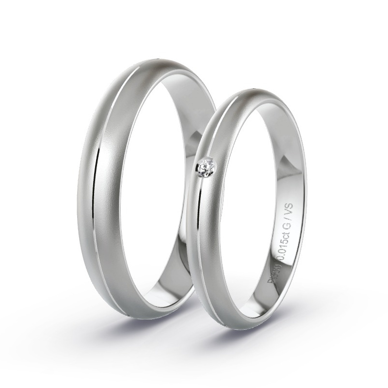 Alianzas Platino - 0.015 kt Diamantes - Modelo N°1704 Alianzas Platino - 0.015 kt Diamantes - Modelo N°1704