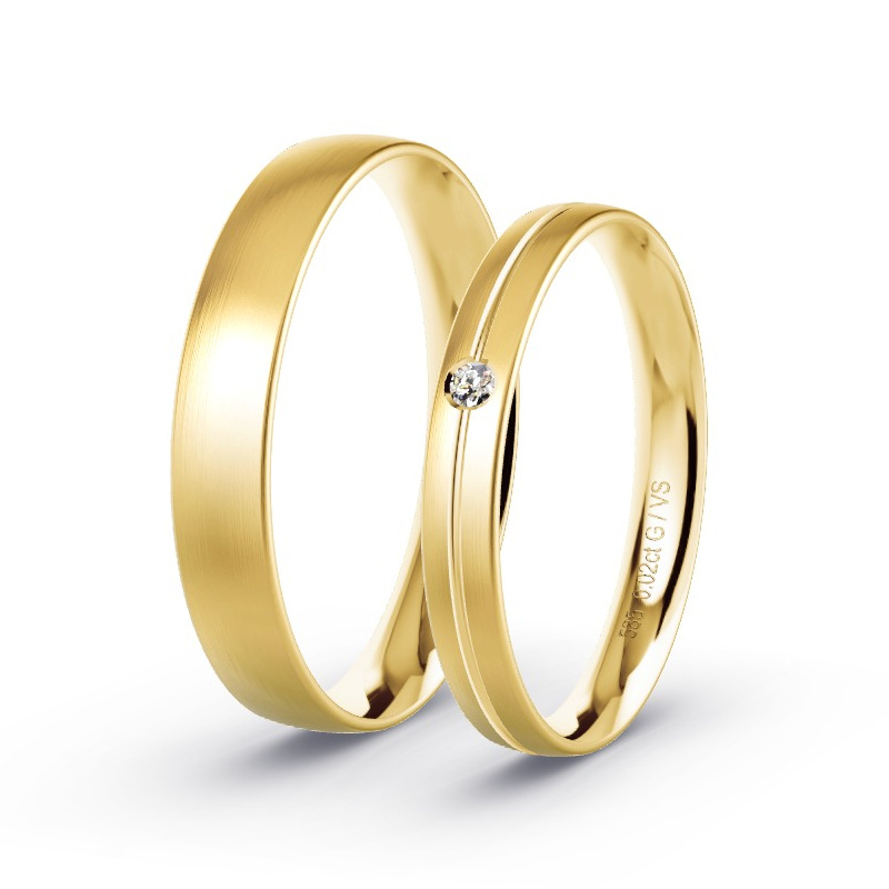 Alianzas Oro amarillo - 0.02 kt Diamantes - Modelo N°1705 Alianzas Oro amarillo - 0.02 kt Diamantes - Modelo N°1705