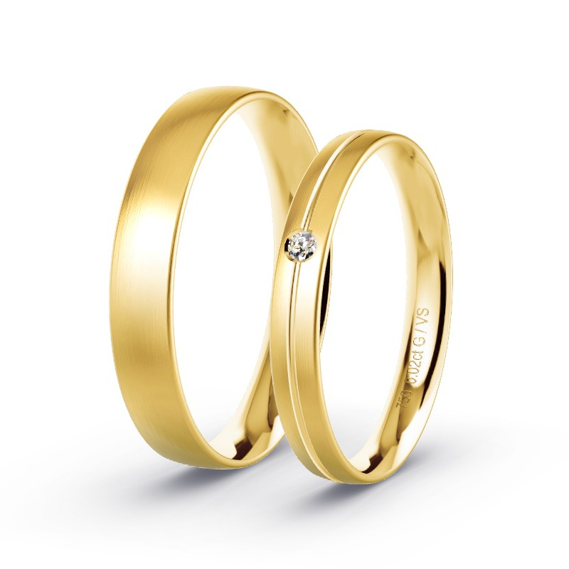Alianzas Oro amarillo - 0.02 kt Diamantes - Modelo N°1705 Alianzas Oro amarillo - 0.02 kt Diamantes - Modelo N°1705
