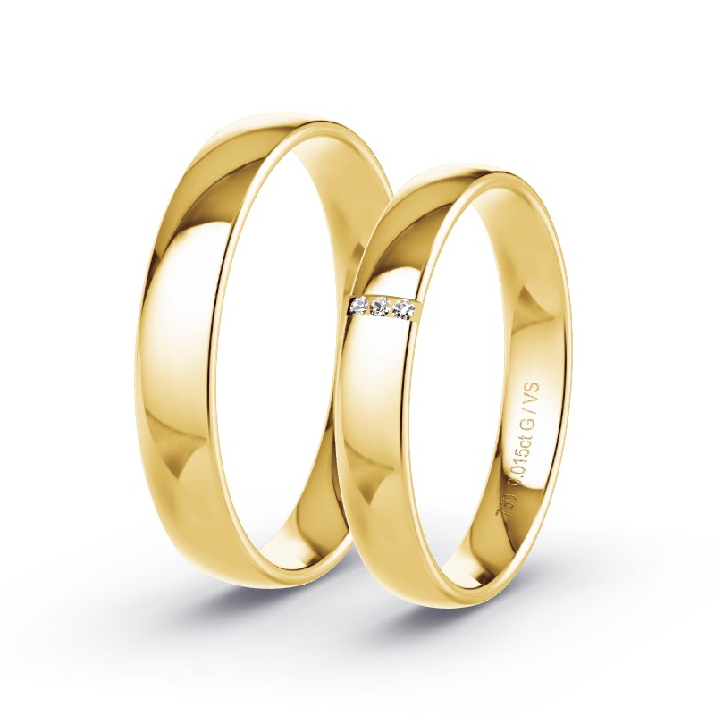 Alianzas Oro amarillo - 0.015 kt Diamantes - Modelo N°1706 Alianzas Oro amarillo - 0.015 kt Diamantes - Modelo N°1706