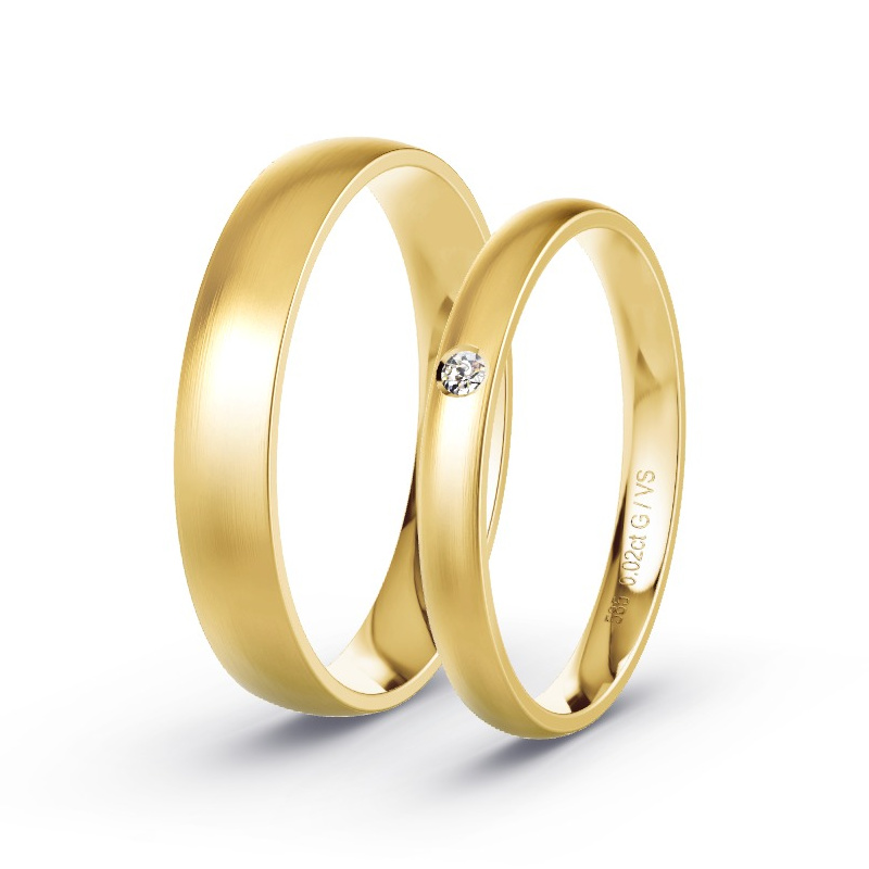 Alianzas Oro amarillo - 0.02 kt Diamantes - Modelo N°1707 Alianzas Oro amarillo - 0.02 kt Diamantes - Modelo N°1707