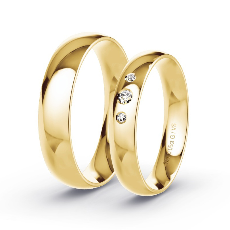 Alianzas Oro amarillo - 0.05 kt Diamantes - Modelo N°1709 Alianzas Oro amarillo - 0.05 kt Diamantes - Modelo N°1709