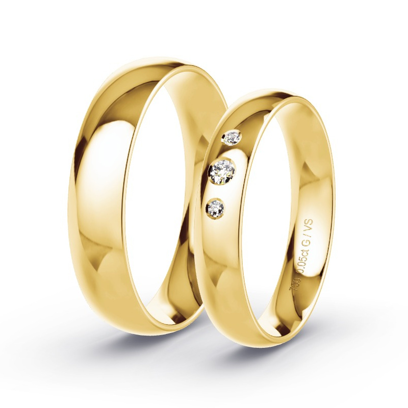 Alianzas Oro amarillo - 0.05 kt Diamantes - Modelo N°1709 Alianzas Oro amarillo - 0.05 kt Diamantes - Modelo N°1709