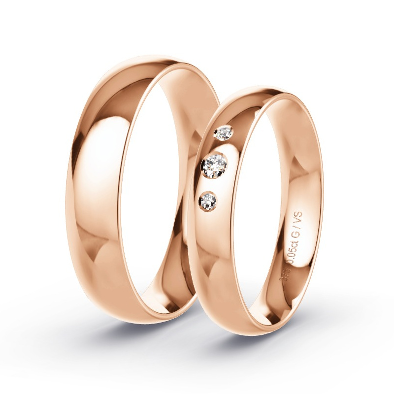 Alianzas Oro rosa - 0.05 kt Diamantes - Modelo N°1709 Alianzas Oro rosa - 0.05 kt Diamantes - Modelo N°1709