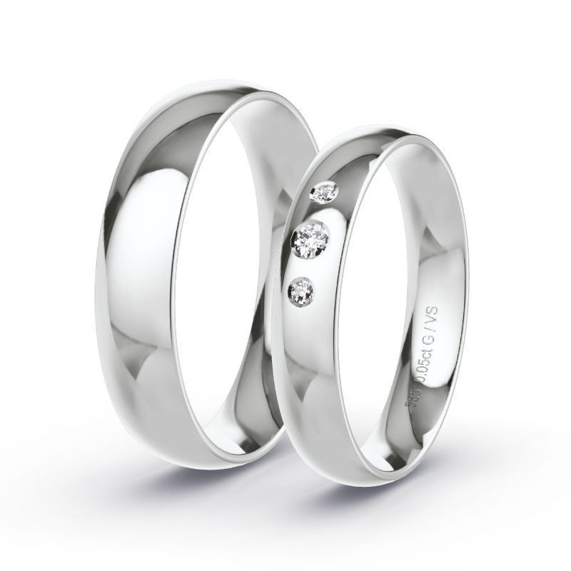 Alianzas Oro blanco - 0.05 kt Diamantes - Modelo N°1709 Alianzas Oro blanco - 0.05 kt Diamantes - Modelo N°1709