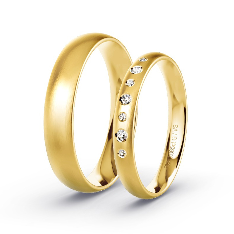 Alianzas Oro amarillo - 0.065 kt Diamantes - Modelo N°1710 Alianzas Oro amarillo - 0.065 kt Diamantes - Modelo N°1710
