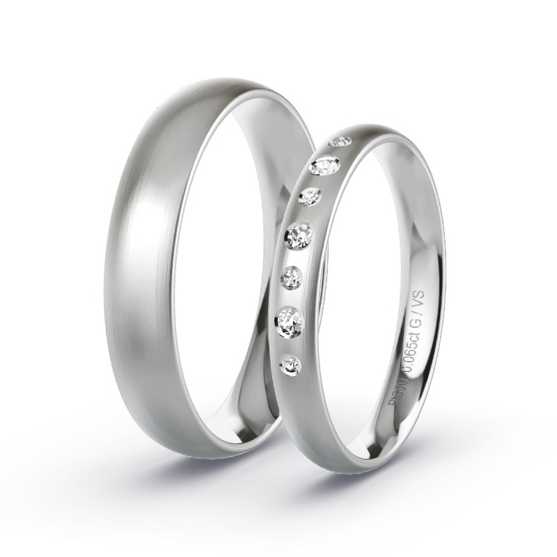 Alianzas Platino - 0.065 kt Diamantes - Modelo N°1710 Alianzas Platino - 0.065 kt Diamantes - Modelo N°1710