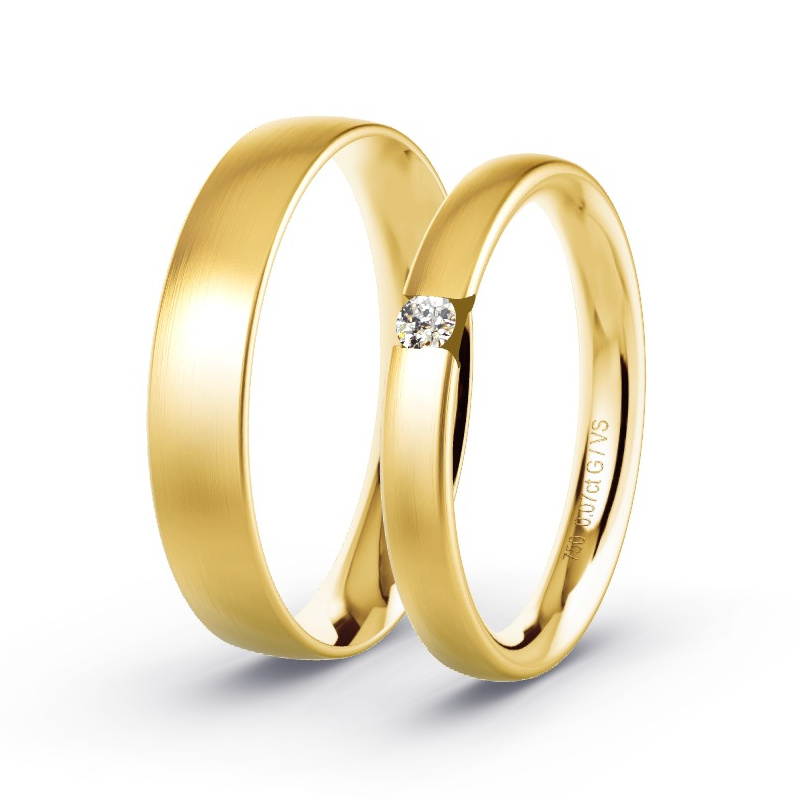 Alianzas Oro amarillo - 0.07 kt Diamantes - Modelo N°1715 Alianzas Oro amarillo - 0.07 kt Diamantes - Modelo N°1715