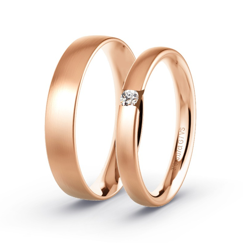 Alianzas Oro rosa - 0.07 kt Diamantes - Modelo N°1715 Alianzas Oro rosa - 0.07 kt Diamantes - Modelo N°1715
