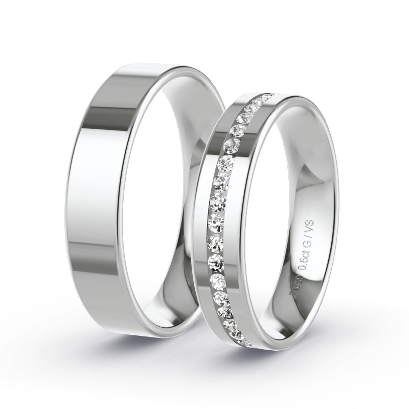 Alianzas Platino - 0.60 kt Diamantes - Modelo N°1717 Alianzas Platino - 0.60 kt Diamantes - Modelo N°1717