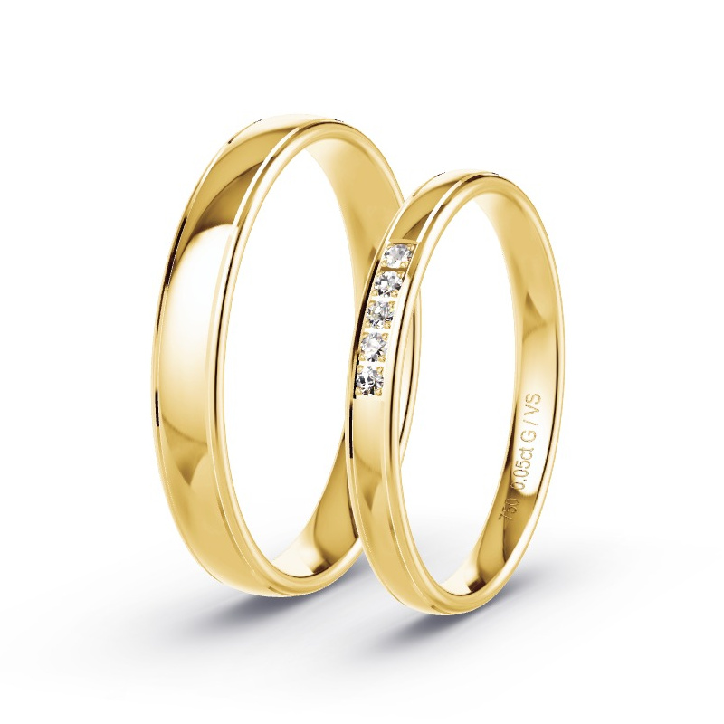 Alianzas Oro amarillo - 0.05 kt Diamantes - Modelo N°1718 Alianzas Oro amarillo - 0.05 kt Diamantes - Modelo N°1718