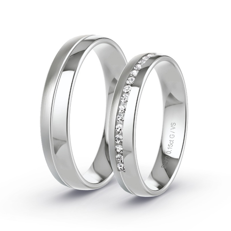 Alianzas Platino - 0.15 kt Diamantes - Modelo N°1719 Alianzas Platino - 0.15 kt Diamantes - Modelo N°1719