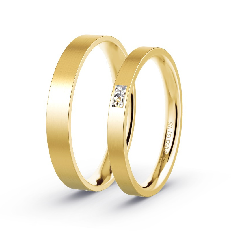 Alianzas Oro amarillo - 0.05 kt Diamantes - Modelo N°1721 Alianzas Oro amarillo - 0.05 kt Diamantes - Modelo N°1721