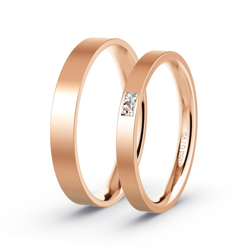 Alianzas Oro rosa - 0.05 kt Diamantes - Modelo N°1721 Alianzas Oro rosa - 0.05 kt Diamantes - Modelo N°1721