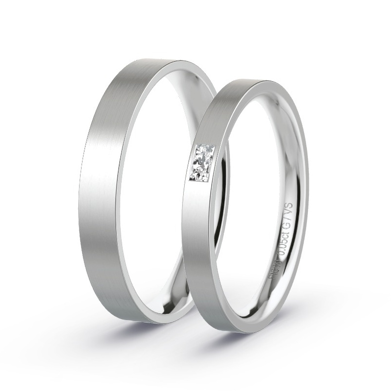Alianzas Platino - 0.05 kt Diamantes - Modelo N°1721 Alianzas Platino - 0.05 kt Diamantes - Modelo N°1721