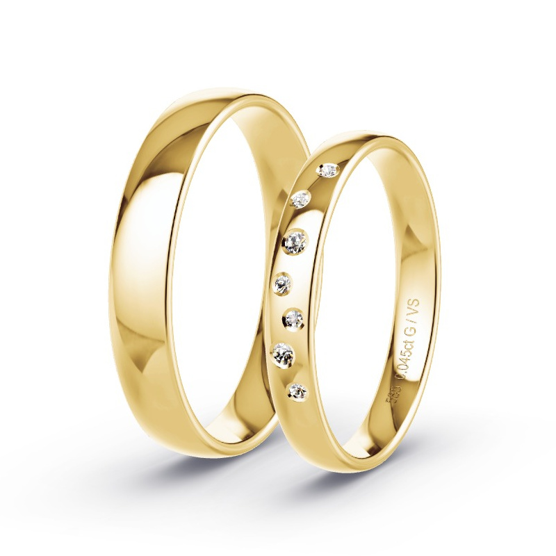 Alianzas Oro amarillo - 0.045 kt Diamantes - Modelo N°1722 Alianzas Oro amarillo - 0.045 kt Diamantes - Modelo N°1722