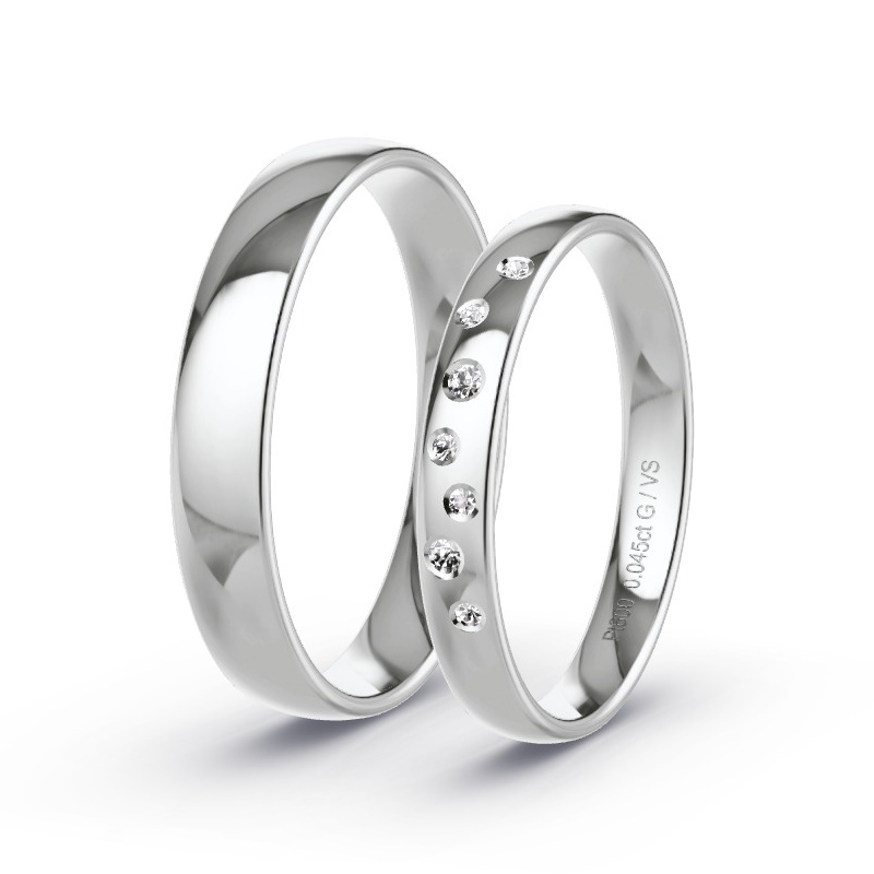 Alianzas Platino - 0.045 kt Diamantes - Modelo N°1722 Alianzas Platino - 0.045 kt Diamantes - Modelo N°1722