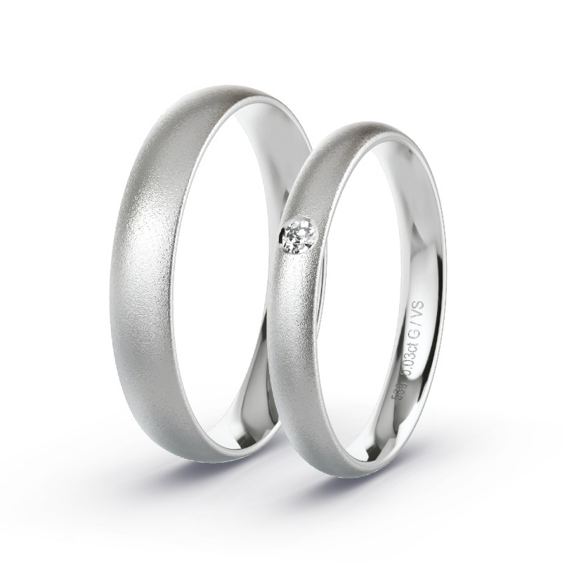 Alianzas Oro blanco - 0.03 kt Diamantes - Modelo N°1724 Alianzas Oro blanco - 0.03 kt Diamantes - Modelo N°1724